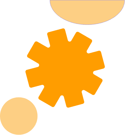 Illustratie oranje figuren